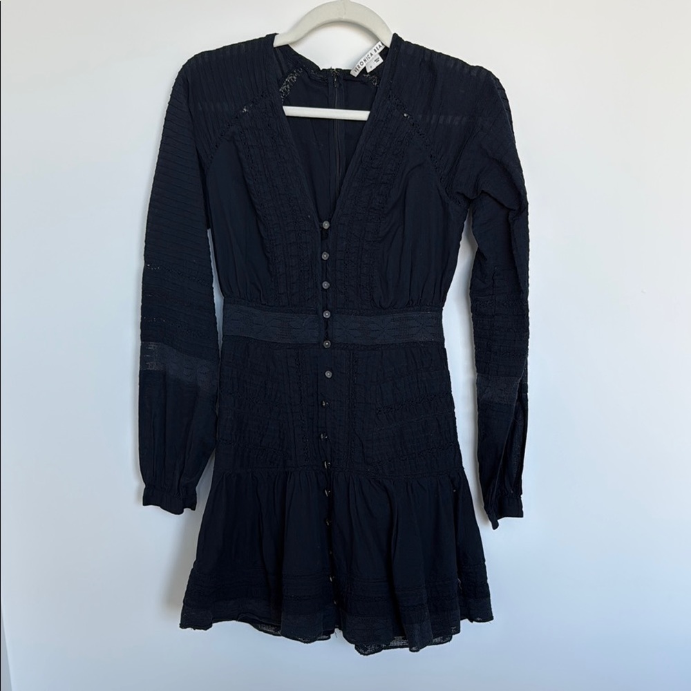 Veronica beard  Buttoned Pleated Fit and Flare Dress